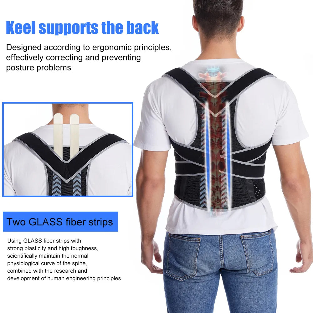 Posture Corrector - Achieve Better Body Alignment with Adjustable Support and Comfort