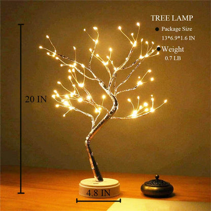 Mini Christmas Tree: LED Fairy Light Garland - A Night Light for Bedrooms and Festive Home Decor