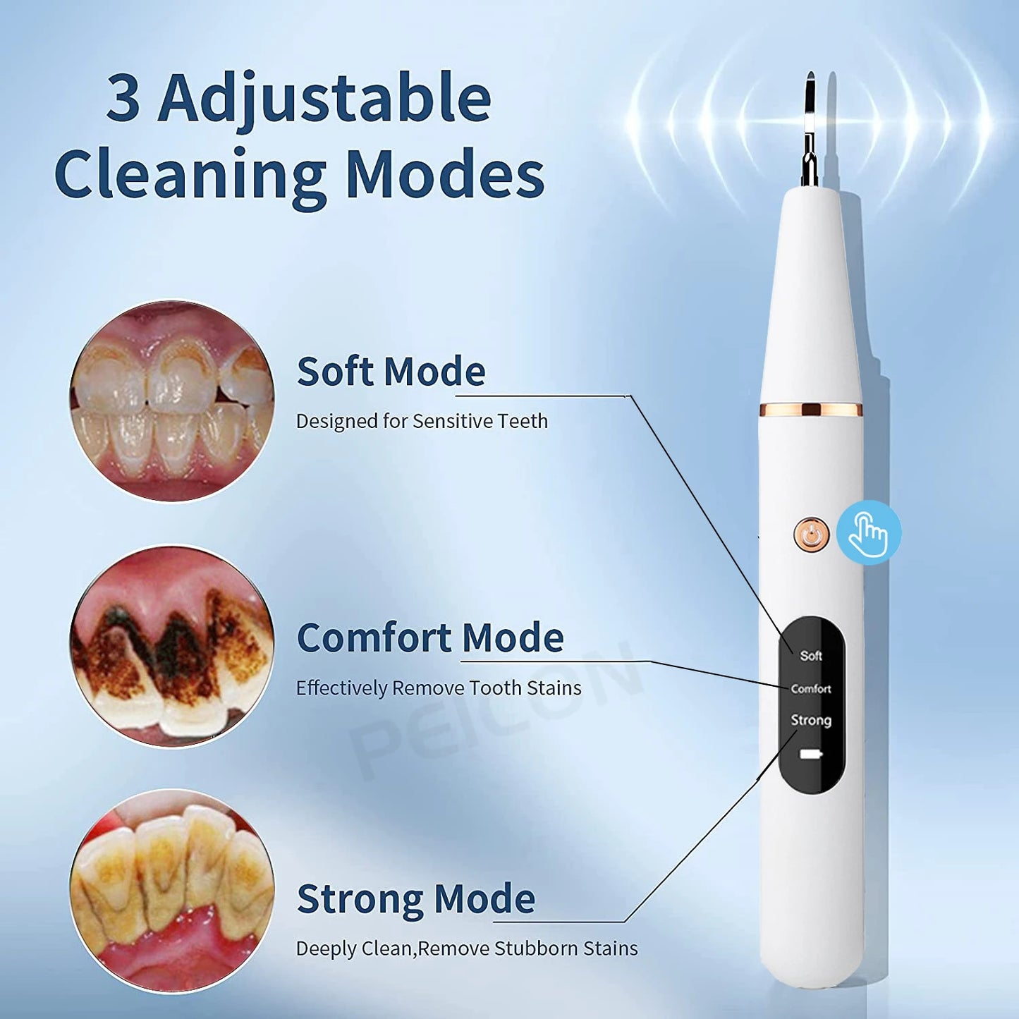 Ultrasonic Dental Scaler For Effective Teeth Cleaning - Electric Sonic Plaque Remover, Tartar Removal, Dental Stone Cleaner. Limited Stock!