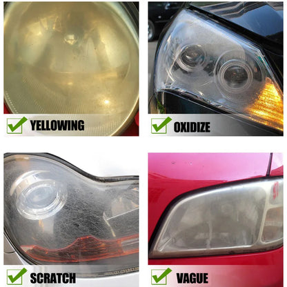 Car Headlight Polish - Scratch Remover Kit with 5ML Polish Liquid.