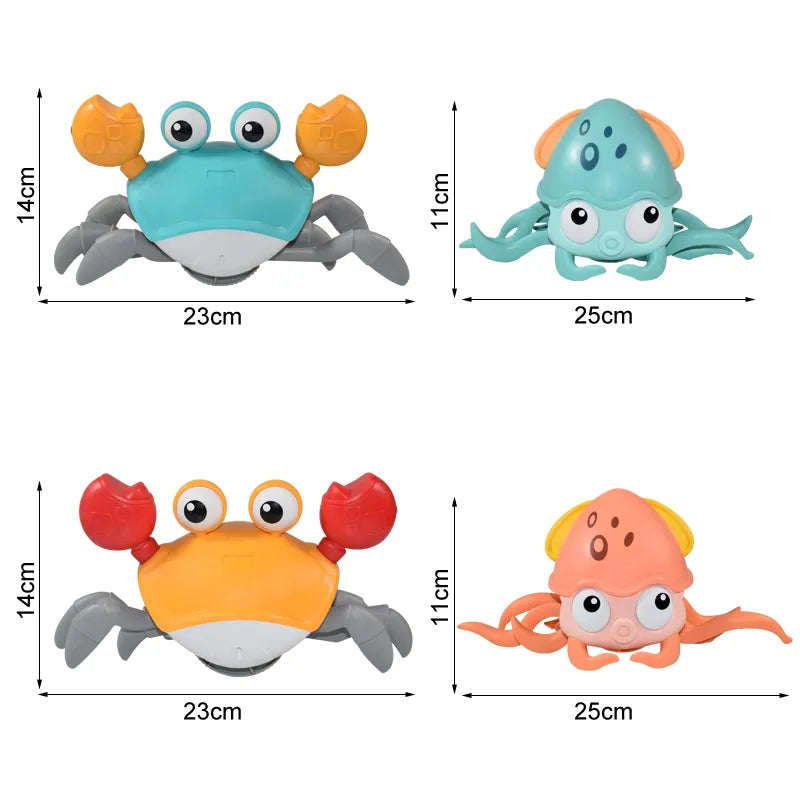 Musical Magic Crab & Octopus Toy - Interactive Crawling Induction Toys for Pets