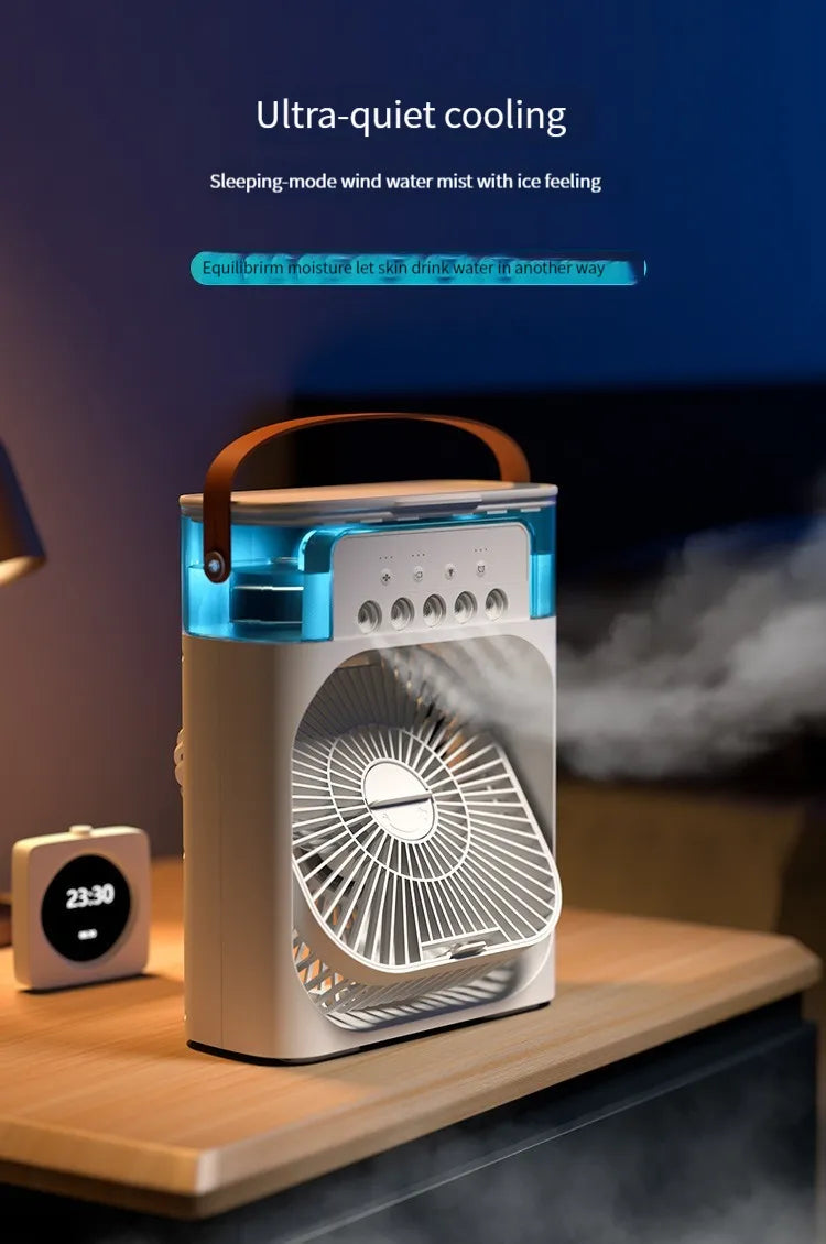 Compact Spray Fan with Humidification and Cooling Features