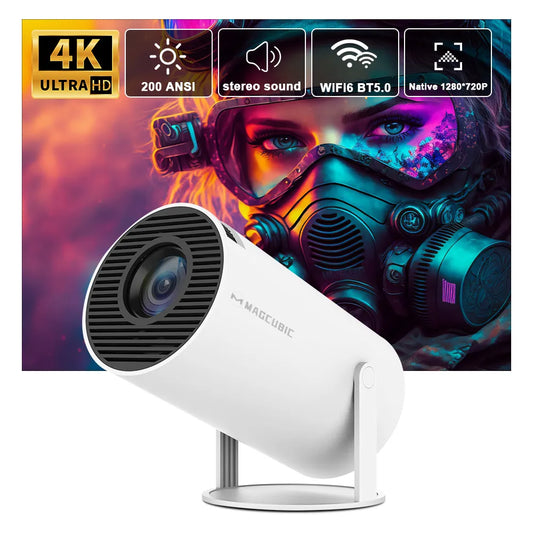 Transpeed Projector - Dual Wifi6, 200 ANSI Brightness, and BT5.0 Connectivity