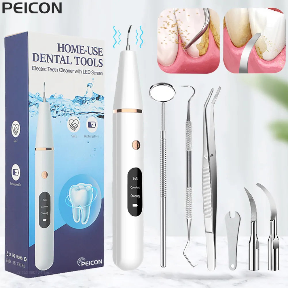 Ultrasonic Dental Scaler For Effective Teeth Cleaning - Electric Sonic Plaque Remover, Tartar Removal, Dental Stone Cleaner. Limited Stock!