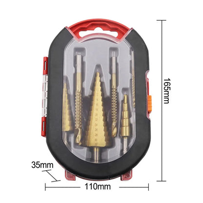 Yang Fan Tool Store 6Pcs Step Drill Bit Set - Versatile Wood and Metal Core Hole Opener, 4-12, 4-20, 4-32mm, 3, 6, 8mm.