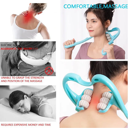 Neck Massager - Experience Deep Muscle Relaxation with 6 Ball Roller and Shiatsu Therapy