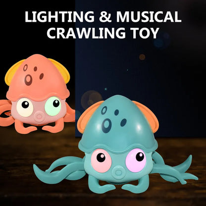 Musical Magic Crab & Octopus Toy - Interactive Crawling Induction Toys for Pets