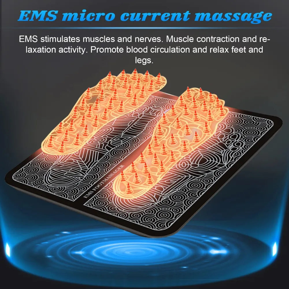 MERALL Foot Massager for Pain Relief - Electric EMS Massage Mat with Acupoint Stimulation