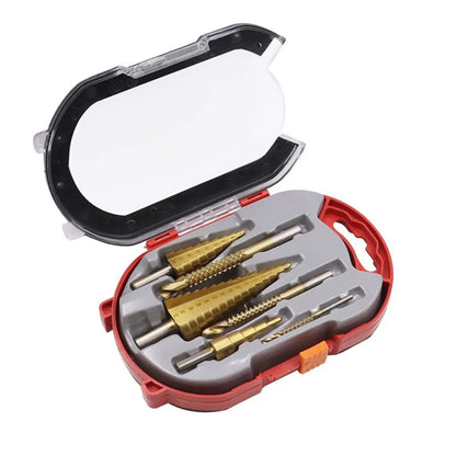 Yang Fan Tool Store 6Pcs Step Drill Bit Set - Versatile Wood and Metal Core Hole Opener, 4-12, 4-20, 4-32mm, 3, 6, 8mm.