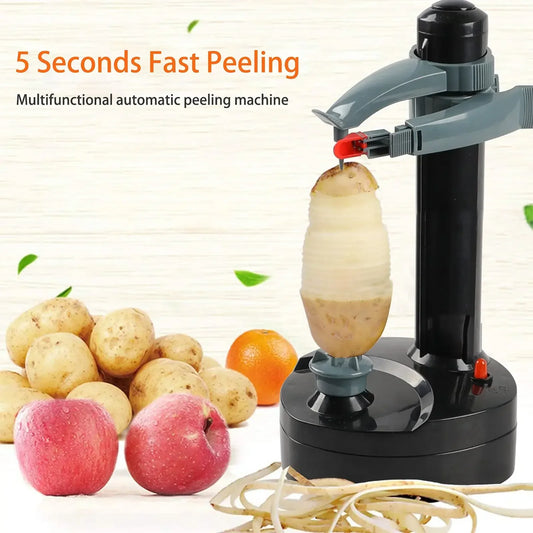 Automatic Stainless Steel Electric Potato Peeler with Replacement Blades