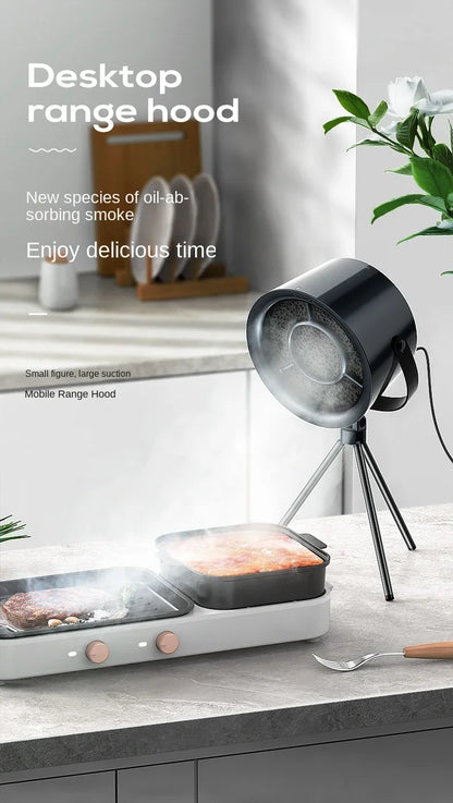 USB-Powered Compact Kitchen Exhaust Fan for Smoke and Odors