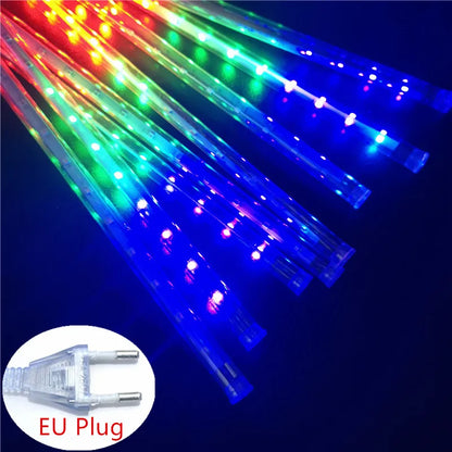 LED Meteor Shower Rain Lights - EU Plug 220V | 30cm-8 Tubes