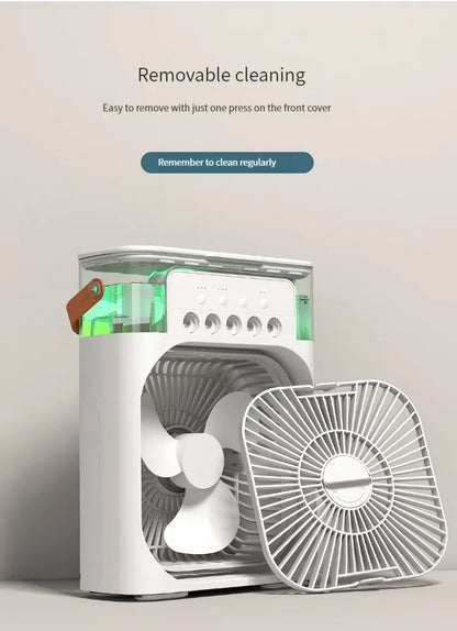 Compact Spray Fan with Humidification and Cooling Features