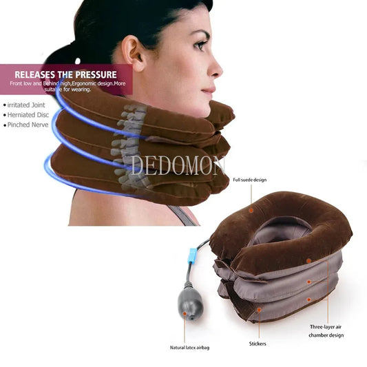Air Comfort Neck Stretcher - Inflatable Cervical Traction Collar for Neck Support and Relief