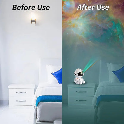 Galaxy Star Projector LED Night Light with Astronaut - Starry Sky, Decorative Lamp for Bedroom