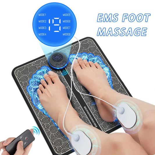 MERALL Foot Massager for Pain Relief - Electric EMS Massage Mat with Acupoint Stimulation