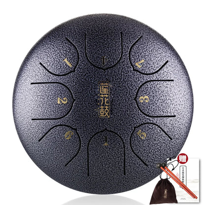 Hluru Ethereal Steel Tongue Drum - 6 Inch, 8 Notes, Key C5 - Heavenly Tone Percussion Instrument for Soulful Music