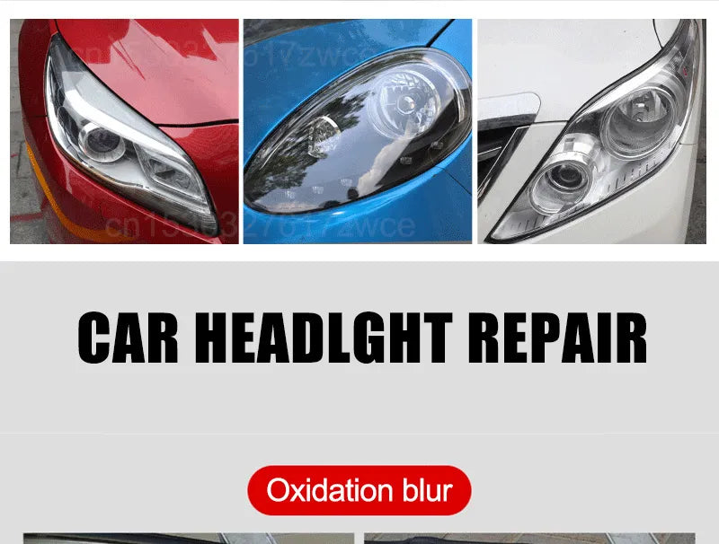 Car Headlight Polish - Scratch Remover Kit with 5ML Polish Liquid.