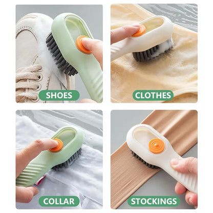 Multifunctional Cleaning Brush with Soft-Bristled Liquid Shoe Brush - Perfect for Shoes, Clothes, and More