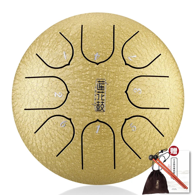 Hluru Ethereal Steel Tongue Drum - 6 Inch, 8 Notes, Key C5 - Heavenly Tone Percussion Instrument for Soulful Music