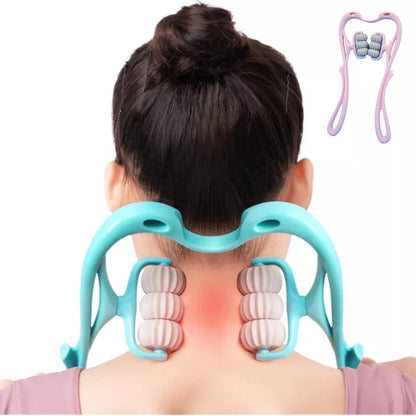Neck Massager - Experience Deep Muscle Relaxation with 6 Ball Roller and Shiatsu Therapy