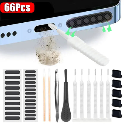 Mobile Phone Speaker Port Cleaner Kit - Efficient Dust Removal for iPhone, Samsung, Xiaomi